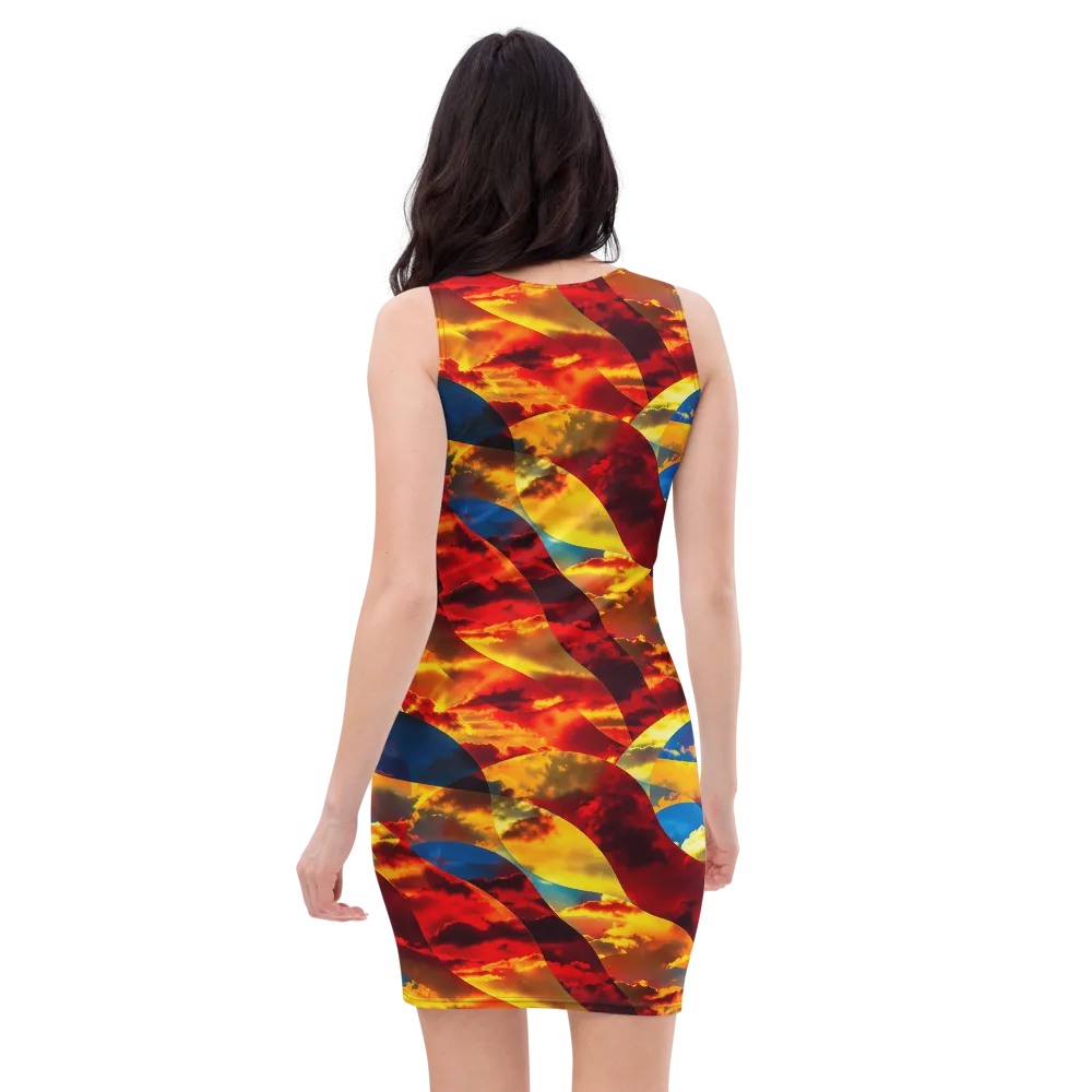 Sundown Kaleidoscope on Bodycon Dress — Back