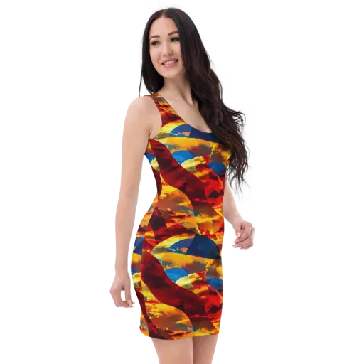 Sundown Kaleidoscope on a Bodycon Dress