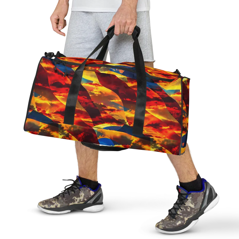 Sundown Kaleidoscope on Duffle Bag — Front