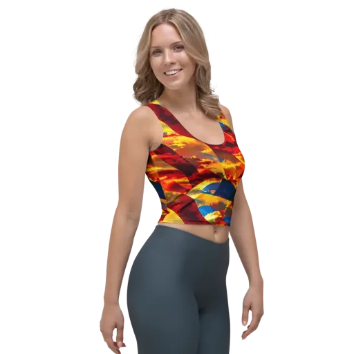 Sundown Kaleidoscope on a Crop Top