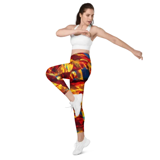 Sundown Kaleidoscope on a Leggings with Pockets