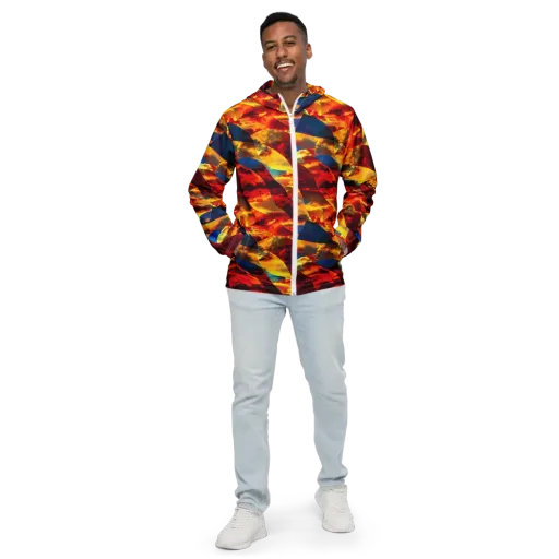 Sundown Kaleidoscope on a Men's Windbreaker