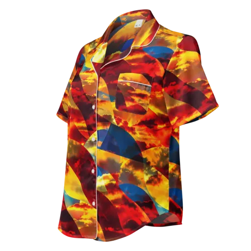 Sundown Kaleidoscope on a Women's Short Sleeve Pajama Top
