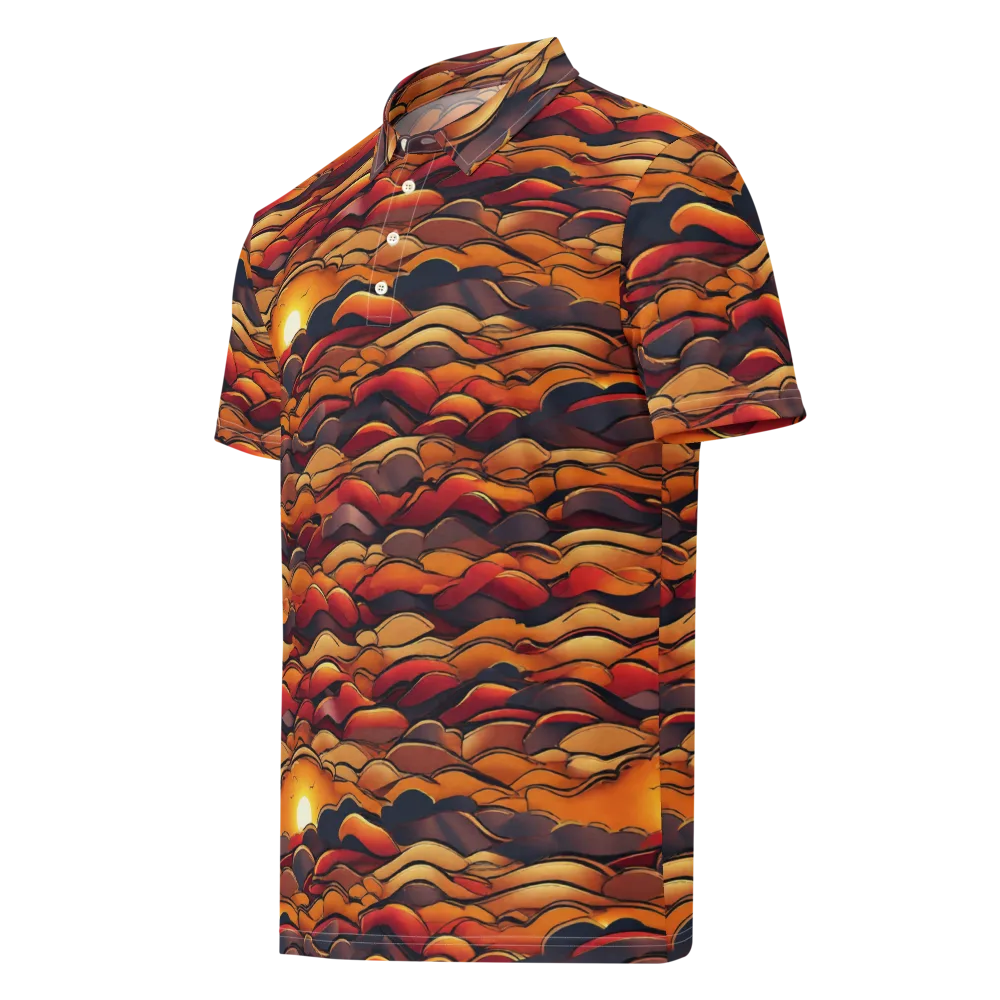 Molten Horizon on Men's Slim Fit Polo Shirt — Left Front