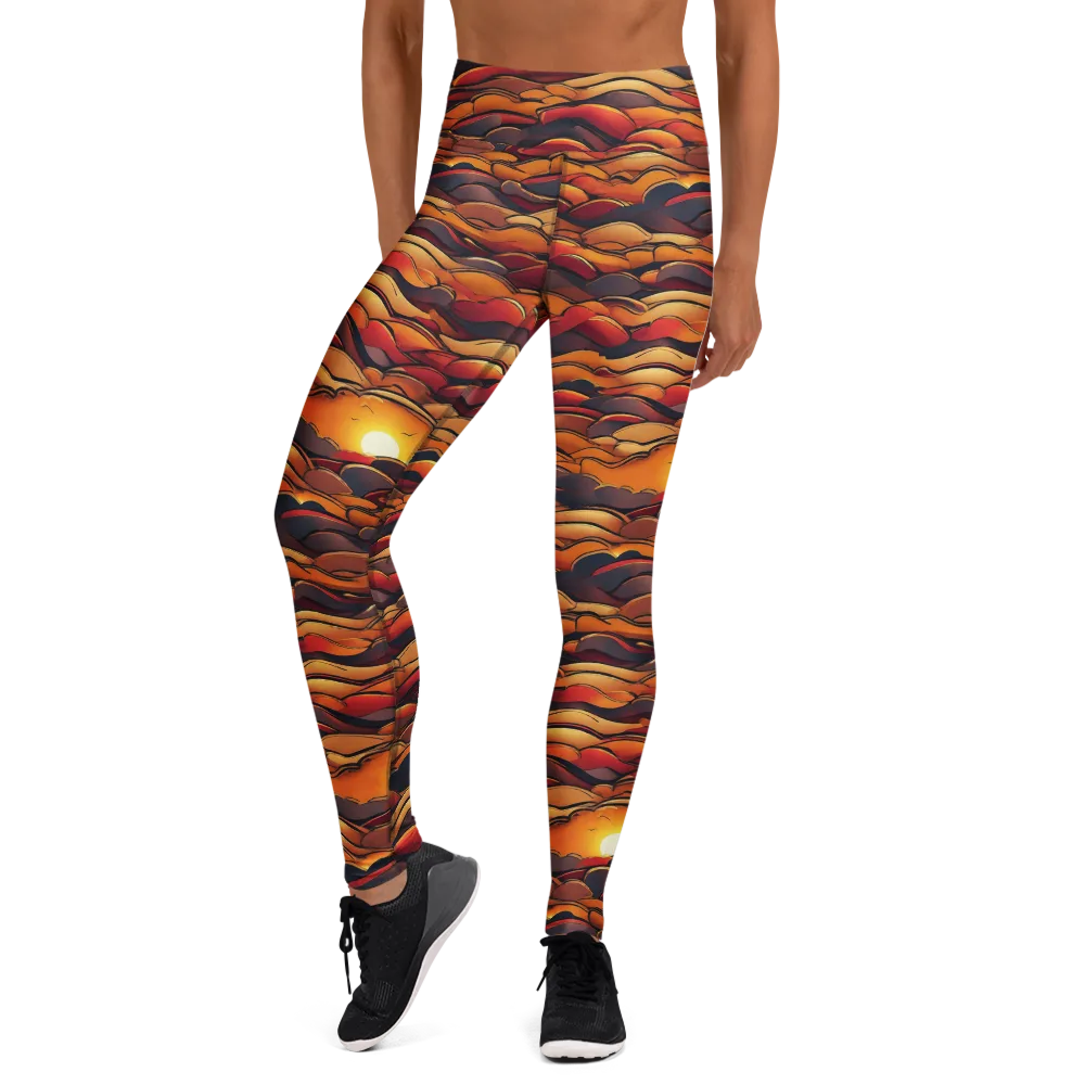 Molten Horizon on Yoga Leggings — Front
