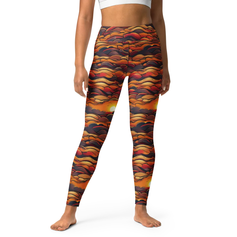 Molten Horizon on Yoga Leggings — Front