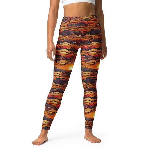 Molten Horizon on a Yoga Leggings
