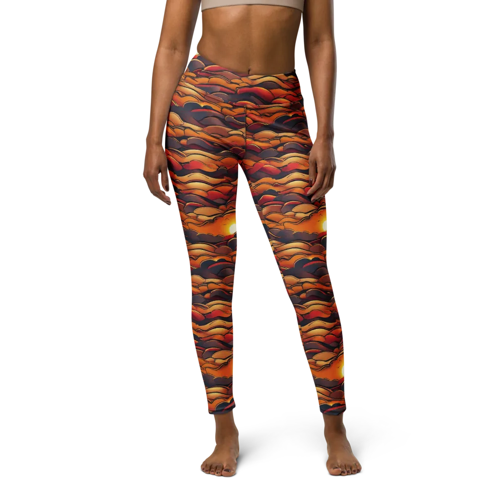 Molten Horizon on Yoga Leggings — Front