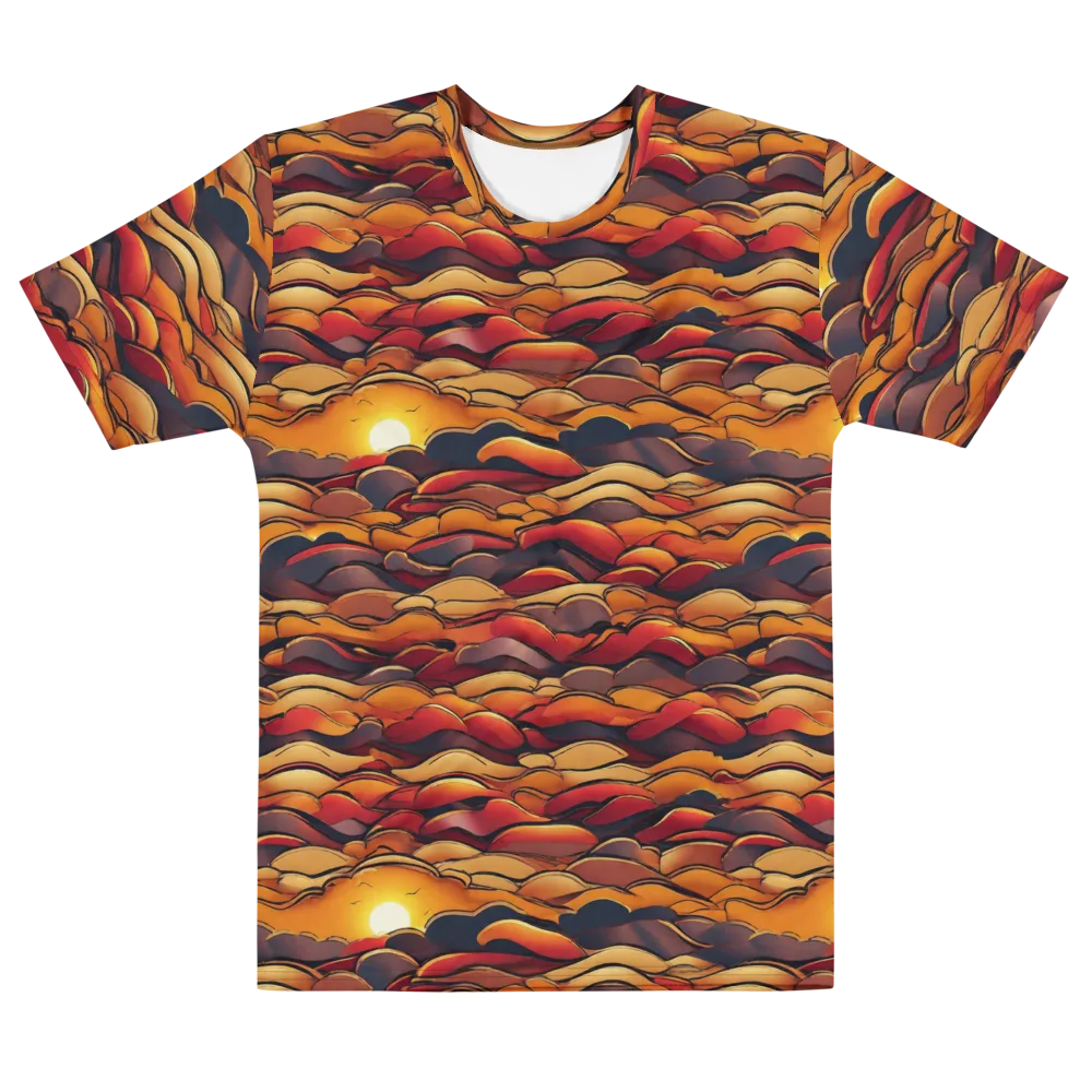 Molten Horizon on Men's Cotton Crew Neck T-Shirt — Front