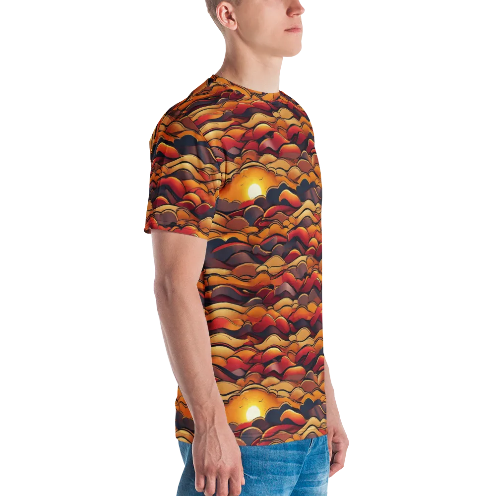 Molten Horizon on Men's Crew Neck T-Shirt — Right