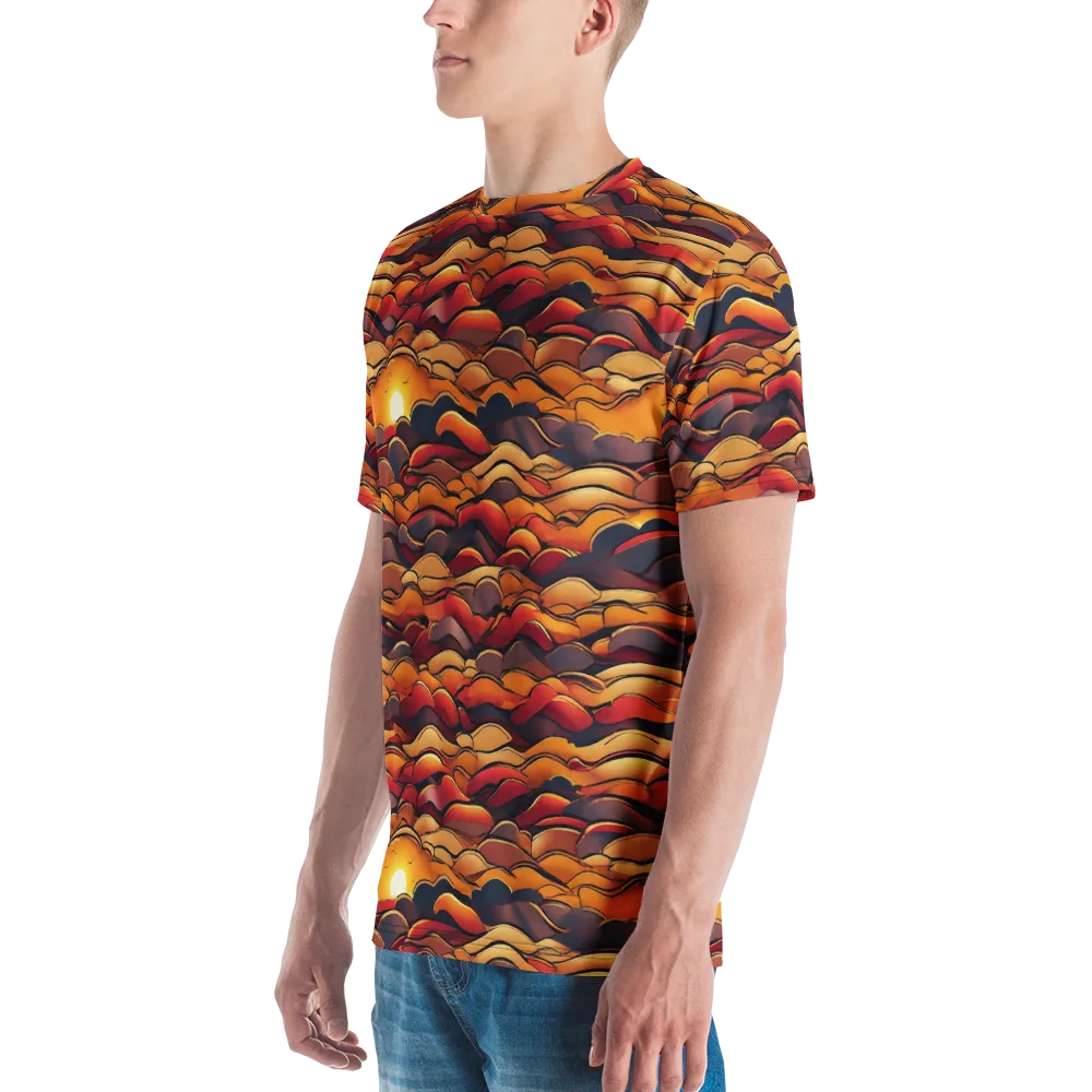 Molten Horizon on Men's Crew Neck T-Shirt — Left