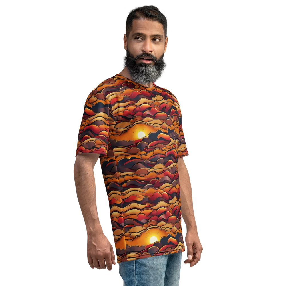 Molten Horizon on Men's Crew Neck T-Shirt — Right