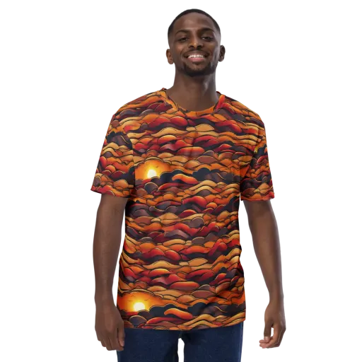Molten Horizon on a Men's Crew Neck T-Shirt