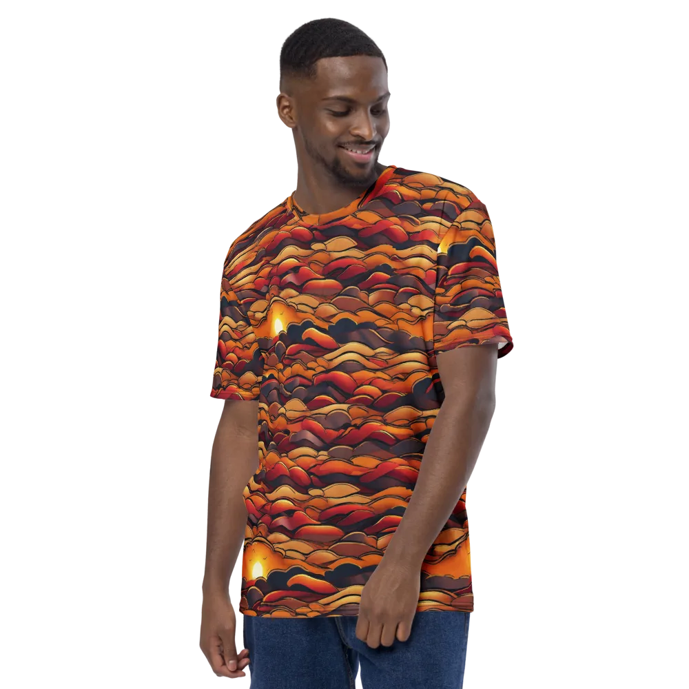 Molten Horizon on Men's Crew Neck T-Shirt — Left