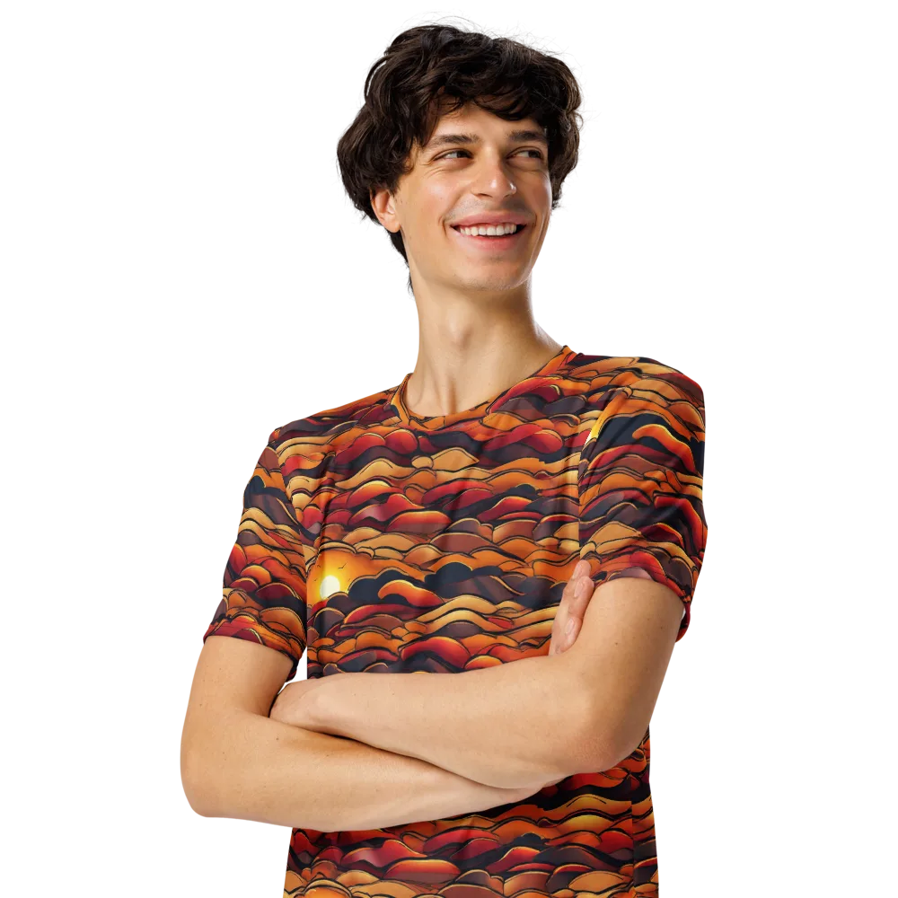 Molten Horizon on Men's Crew Neck T-Shirt — Left Front