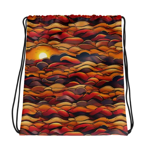 Molten Horizon on a Drawstring Bag