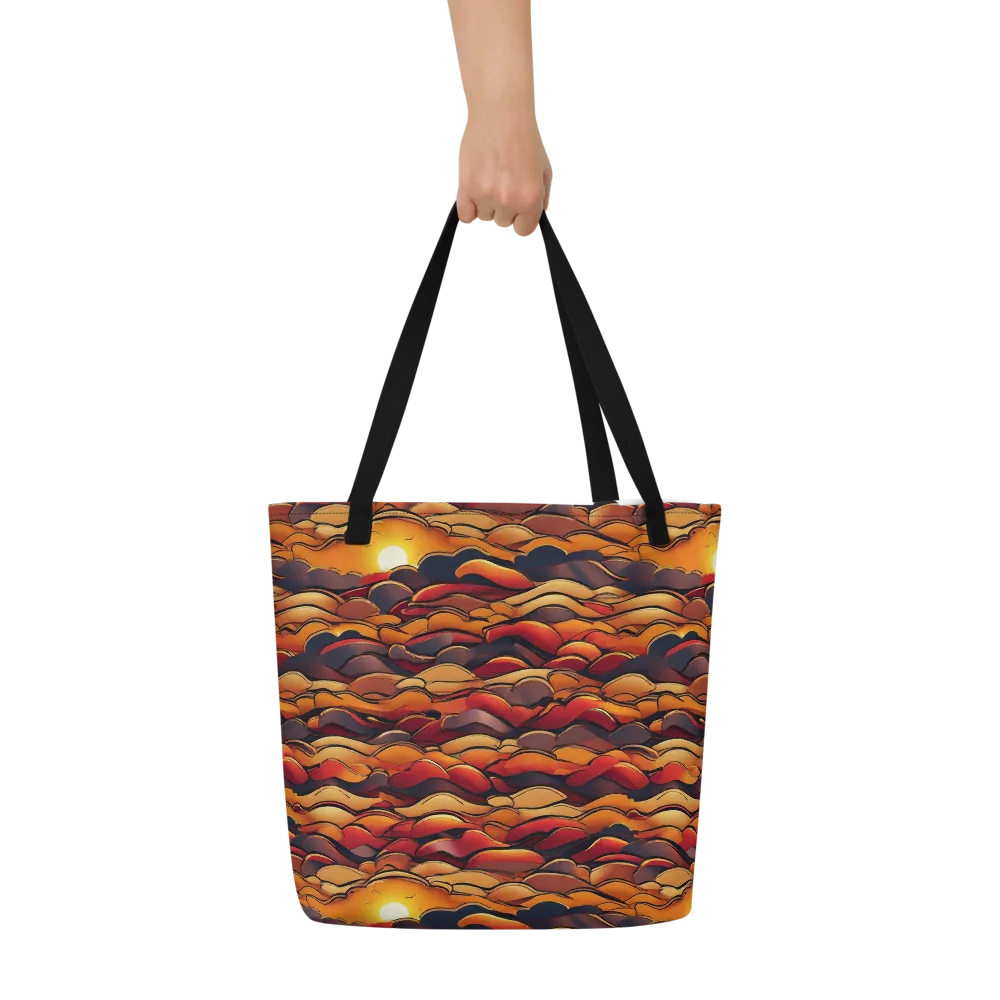 Molten Horizon on Large Tote Bag W/ Pocket — Front