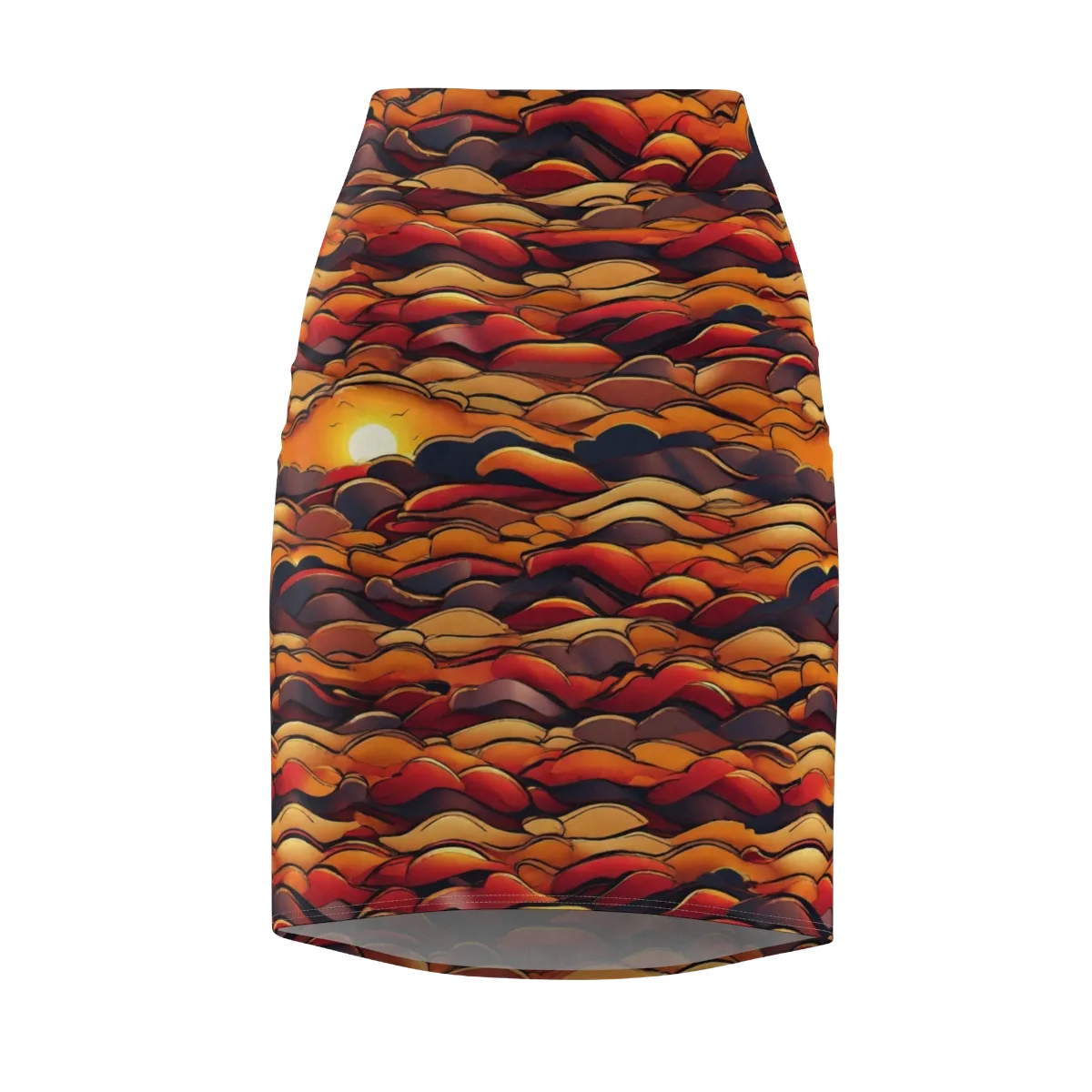 Molten Horizon on Pencil Skirt — Front