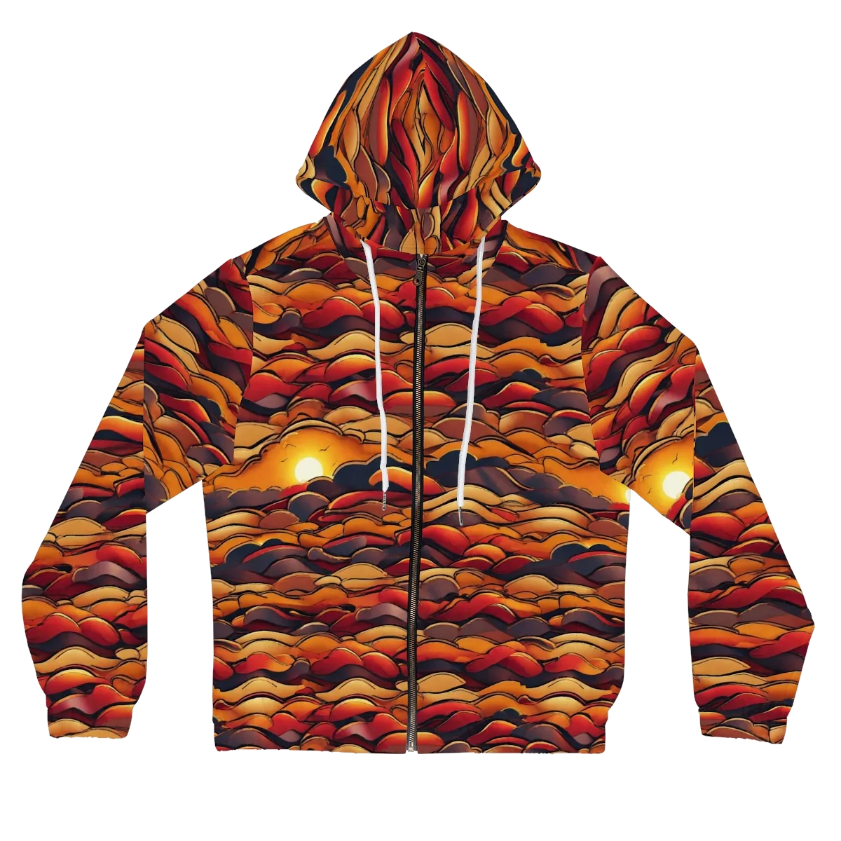 Molten Horizon on Women's Full-Zip Hoodie — Front