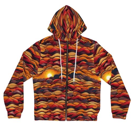 Molten Horizon on a Women's Full-Zip Hoodie
