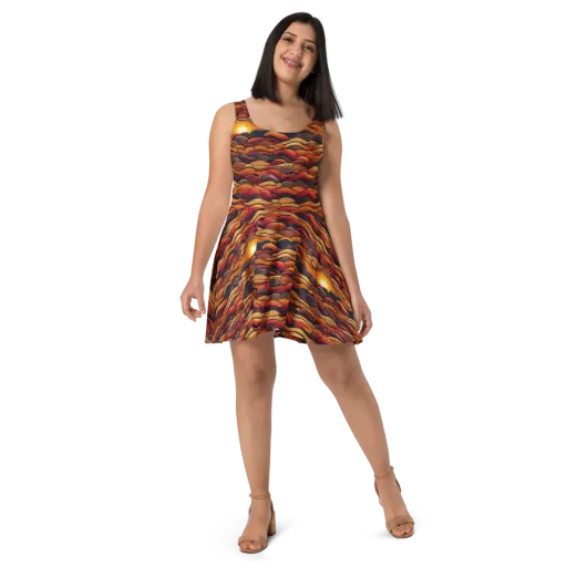 Molten Horizon on a Skater Dress