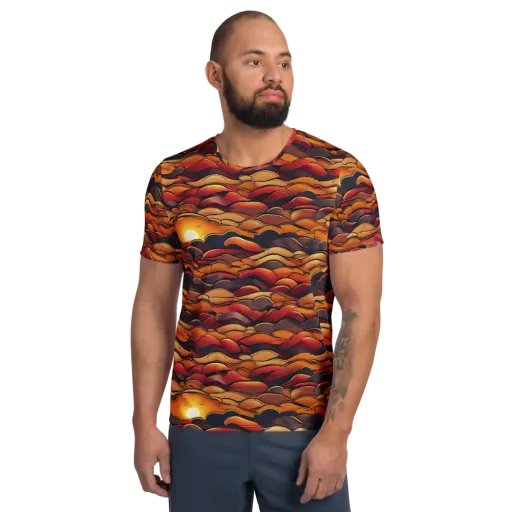 Molten Horizon on a Men's Athletic T-Shirt