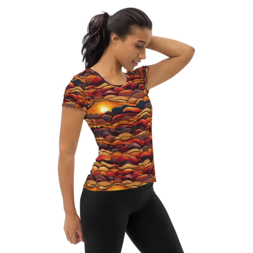 Molten Horizon on a Women's Athletic T-Shirt