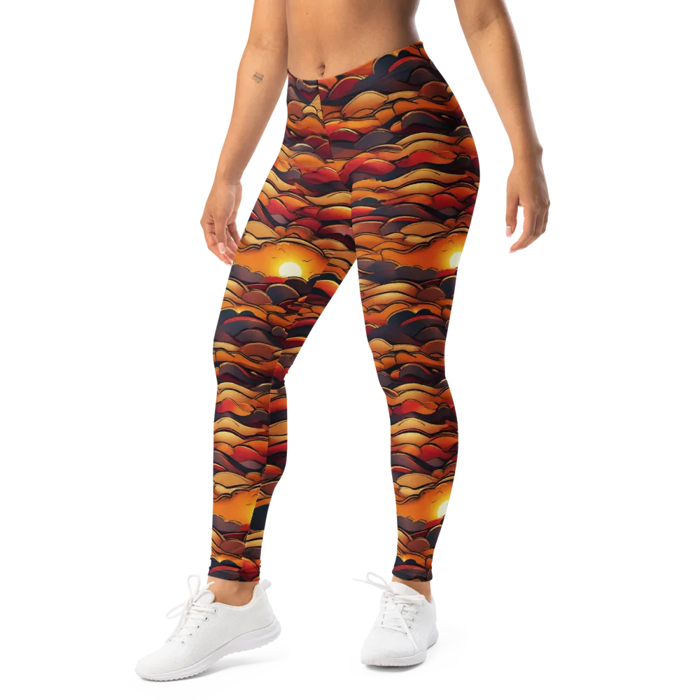 Molten Horizon on Leggings — Left Front