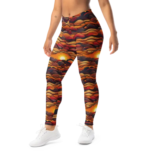 Molten Horizon on a Leggings