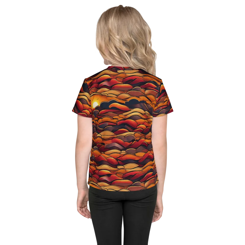 Molten Horizon on Kids Crew Neck T-Shirt — Back