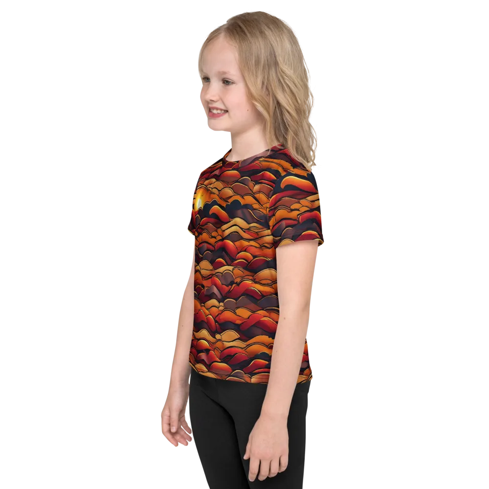Molten Horizon on Kids Crew Neck T-Shirt — Left