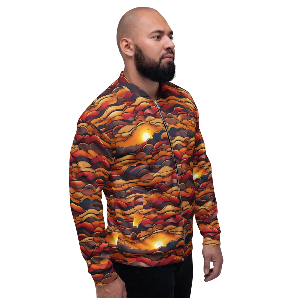 Molten Horizon on Bomber Jacket — Right