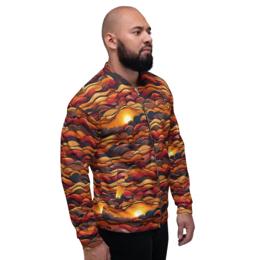 Molten Horizon on a Bomber Jacket