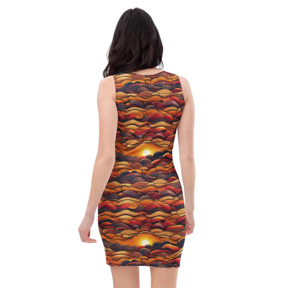 Molten Horizon on Bodycon Dress — Back