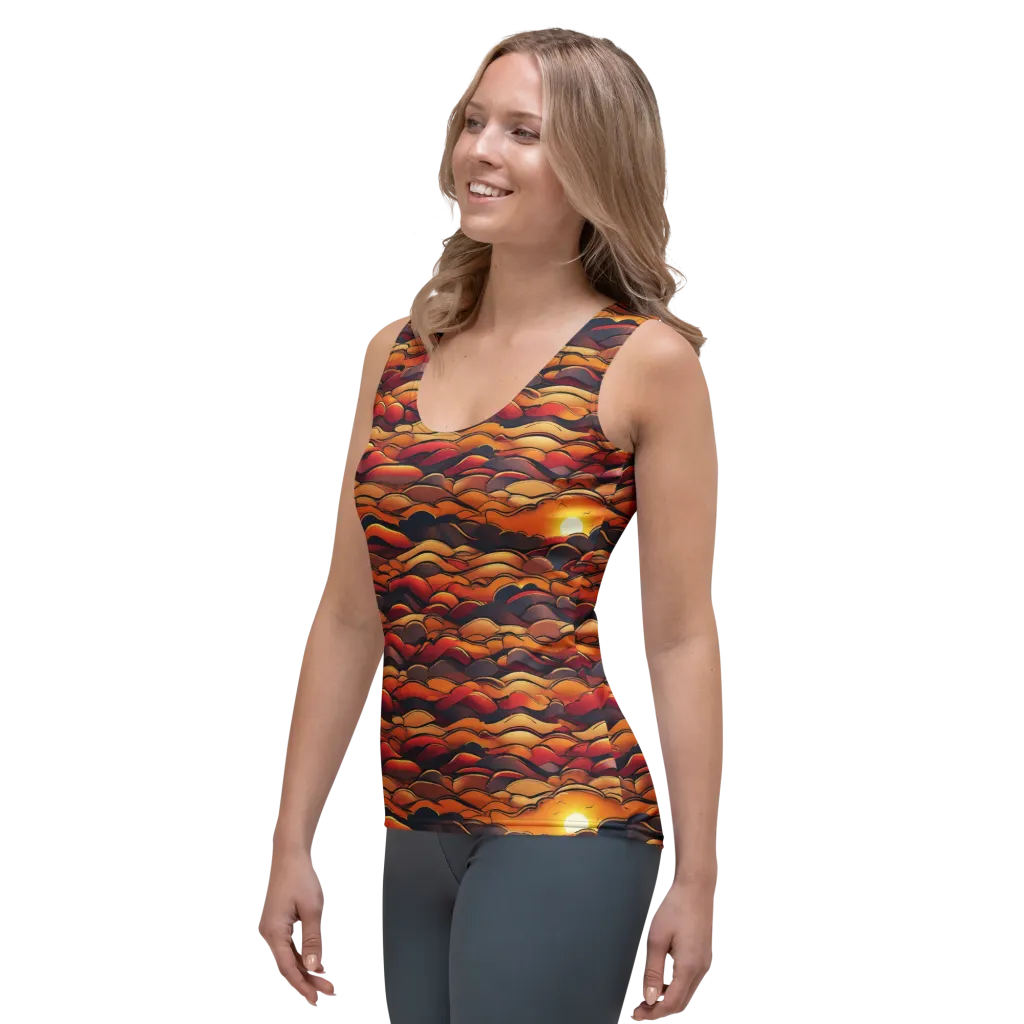 Molten Horizon on Women's Tank Top — Left Front