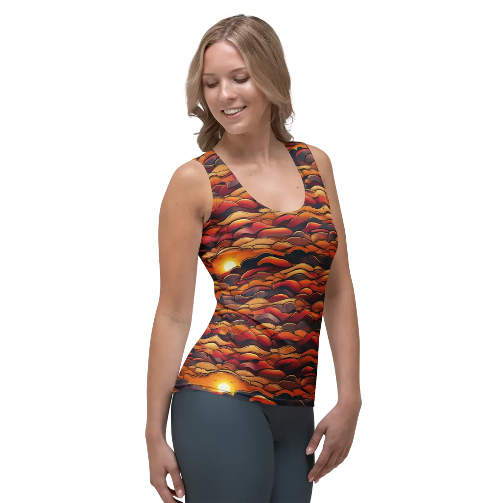 Molten Horizon on Women's Tank Top — Right Front