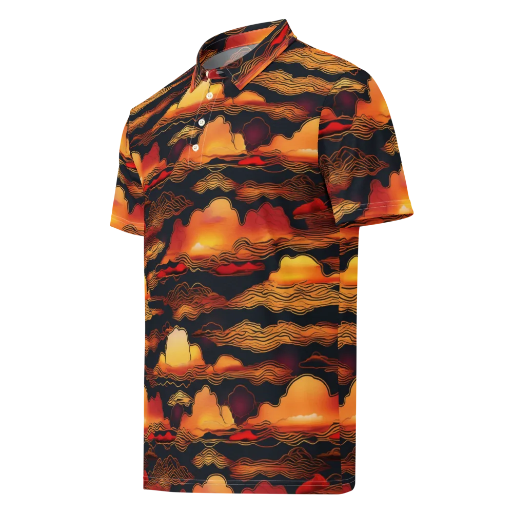 Ember Cloudline on Men's Slim Fit Polo Shirt — Left Front
