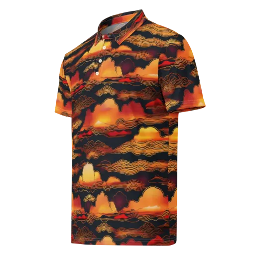Ember Cloudline on a Men's Slim Fit Polo Shirt