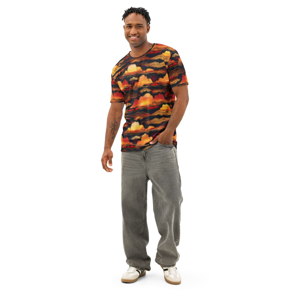 Ember Cloudline on Men's Cotton Crew Neck T-Shirt — Front