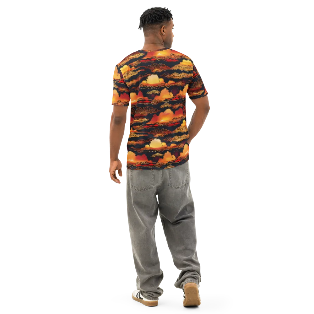 Ember Cloudline on Men's Cotton Crew Neck T-Shirt — Back