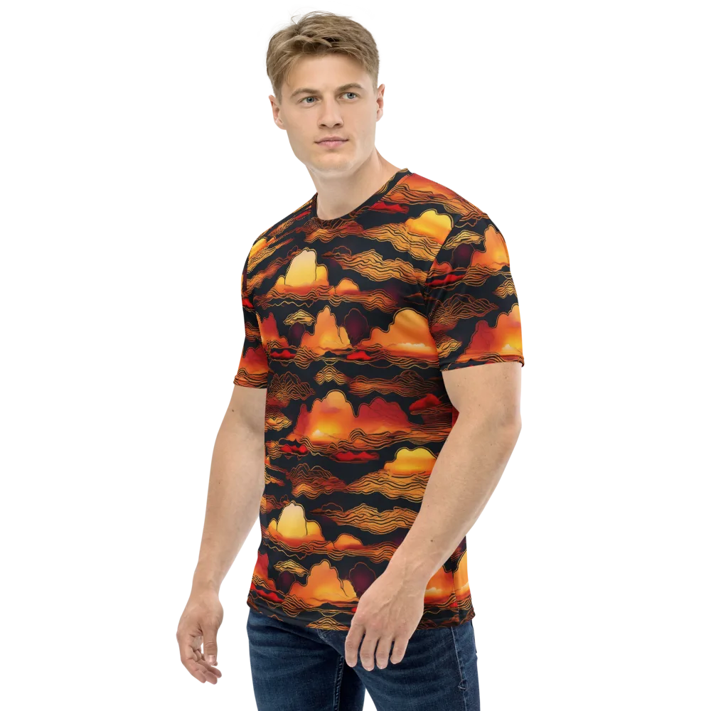 Ember Cloudline on Men's Crew Neck T-Shirt — Left