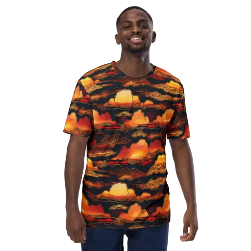 Ember Cloudline on a Men's Crew Neck T-Shirt