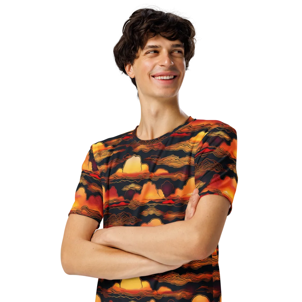 Ember Cloudline on Men's Crew Neck T-Shirt — Left Front