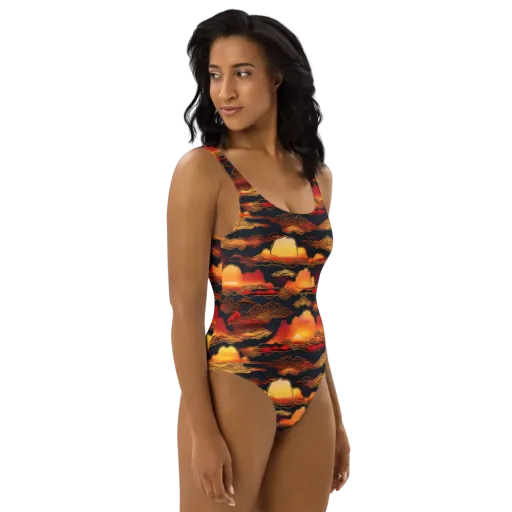 Ember Cloudline on a One-Piece Swimsuit