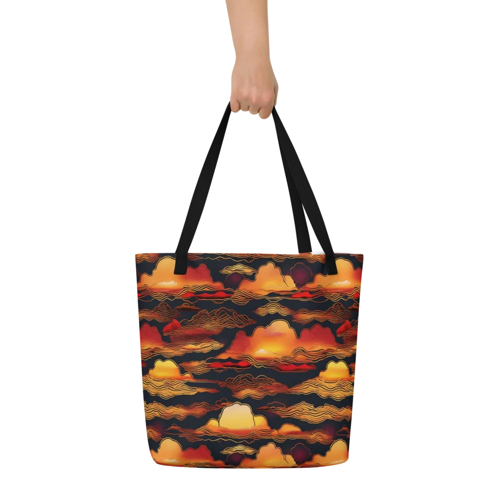 Ember Cloudline on Large Tote Bag W/ Pocket — Front