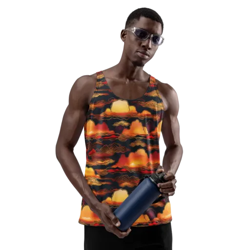 Ember Cloudline on a Men's Tank Top