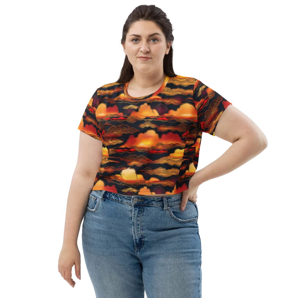 Ember Cloudline on Crop Tee — Front