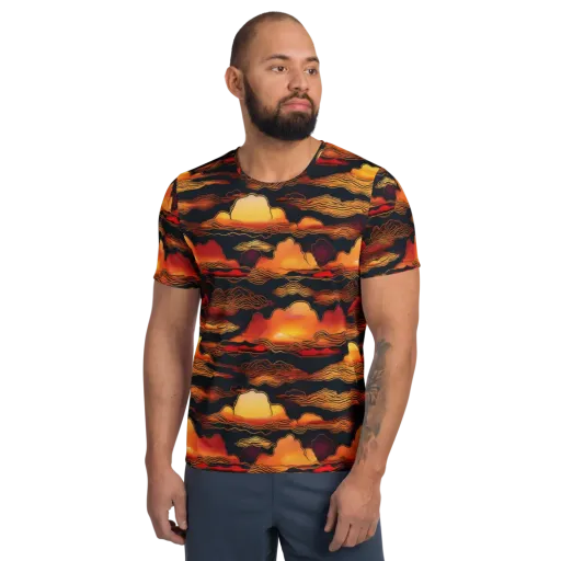 Ember Cloudline on a Men's Athletic T-Shirt