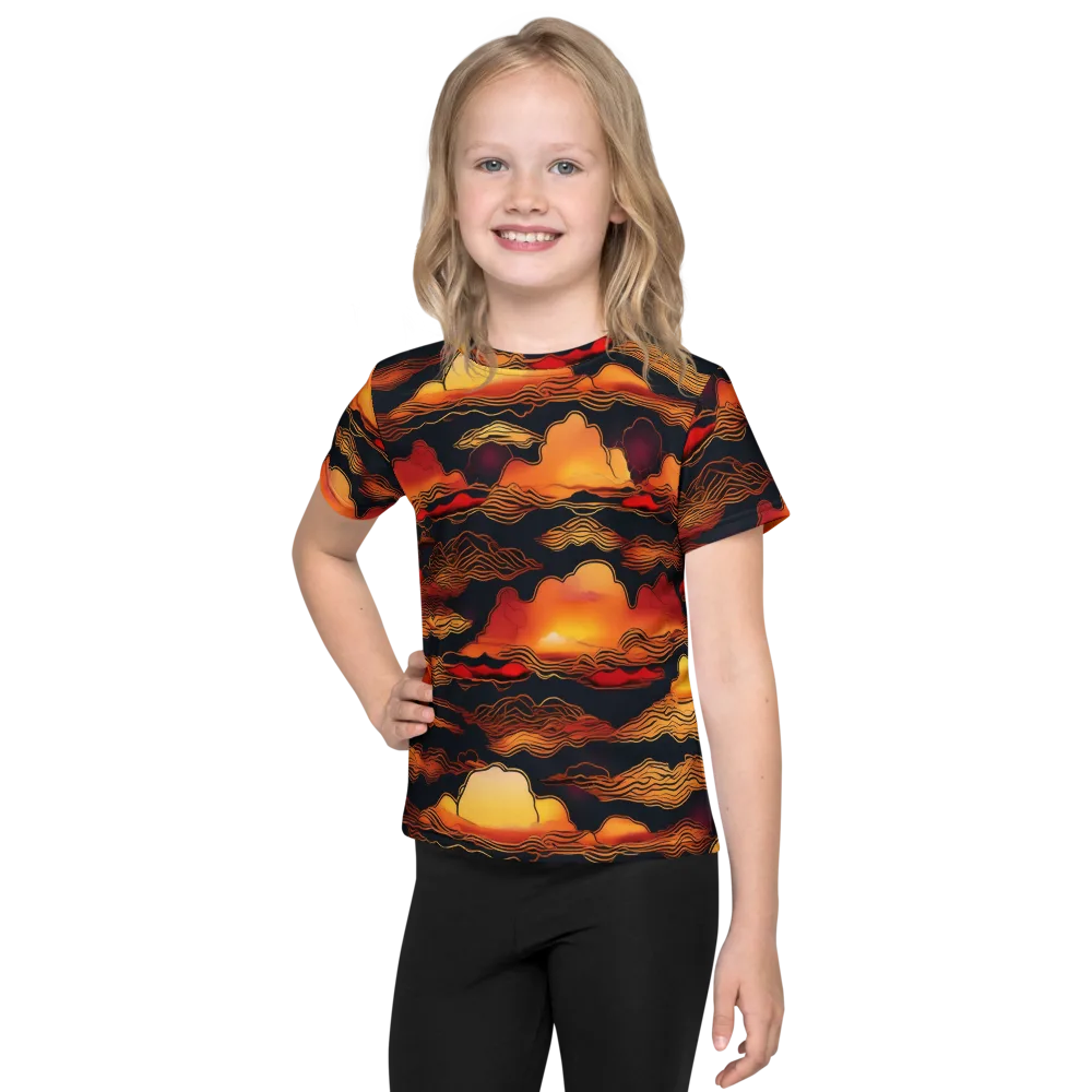 Ember Cloudline on Kids Crew Neck T-Shirt — Front