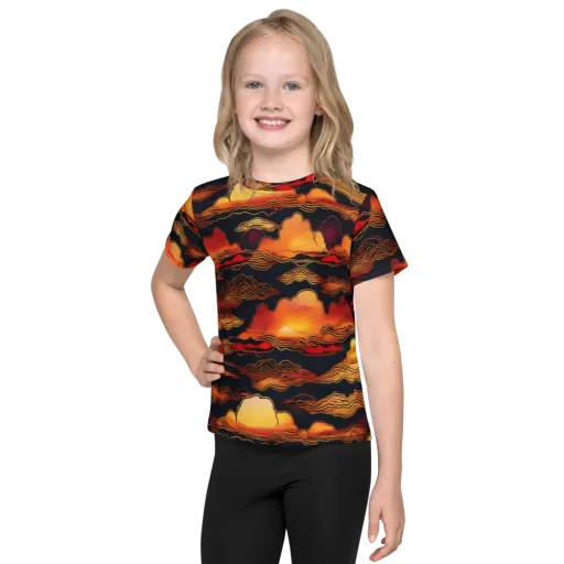 Ember Cloudline on a Kids Crew Neck T-Shirt